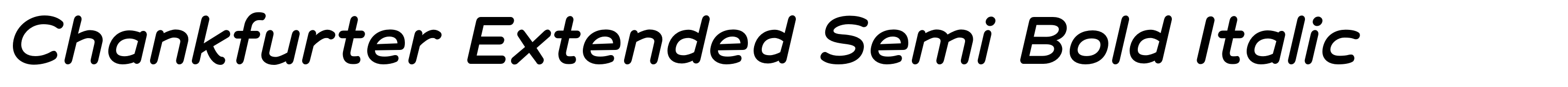Chankfurter Extended Semi Bold Italic